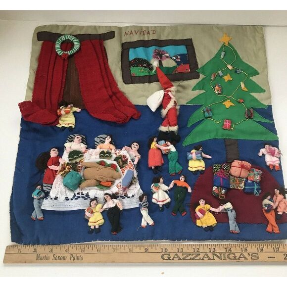 Peru Christmas‎ Navidad Fabric 3D Wall Hanging Culturas Del Sol - Picture 4 of 10